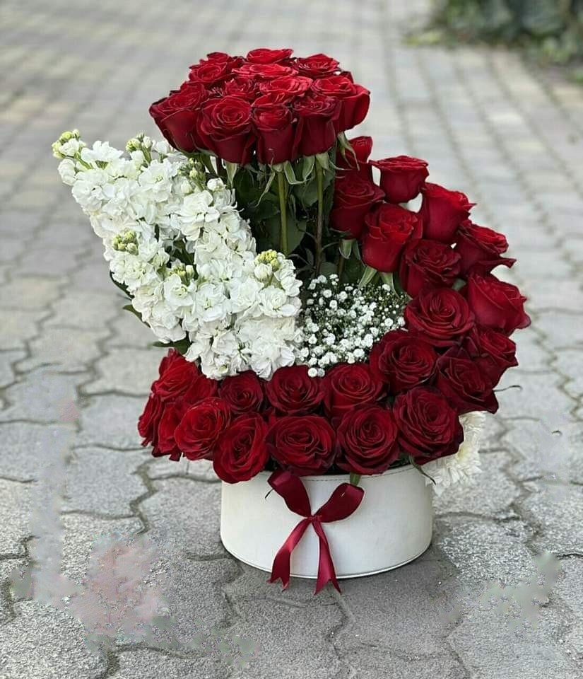 بوكس ورد جوري و ابيض